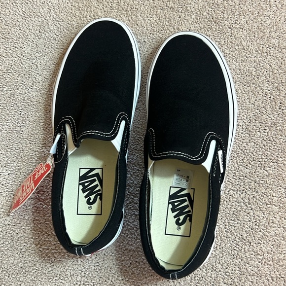 Vans Black and White Classic Slip-On Shoes - Size - Men’s 4.5 / Women’s 6.0 NWT - Picture 10 of 14